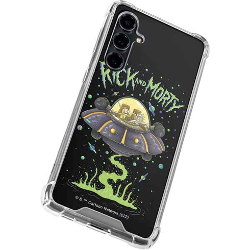 Adult Swim Rick and Morty Spaceship Galaxy S23 FE Clear Case